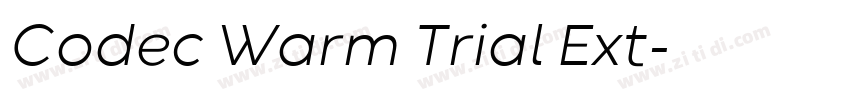 Codec Warm Trial Ext字体转换